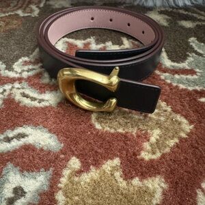 Coach Navy & Pink Reversible Belt